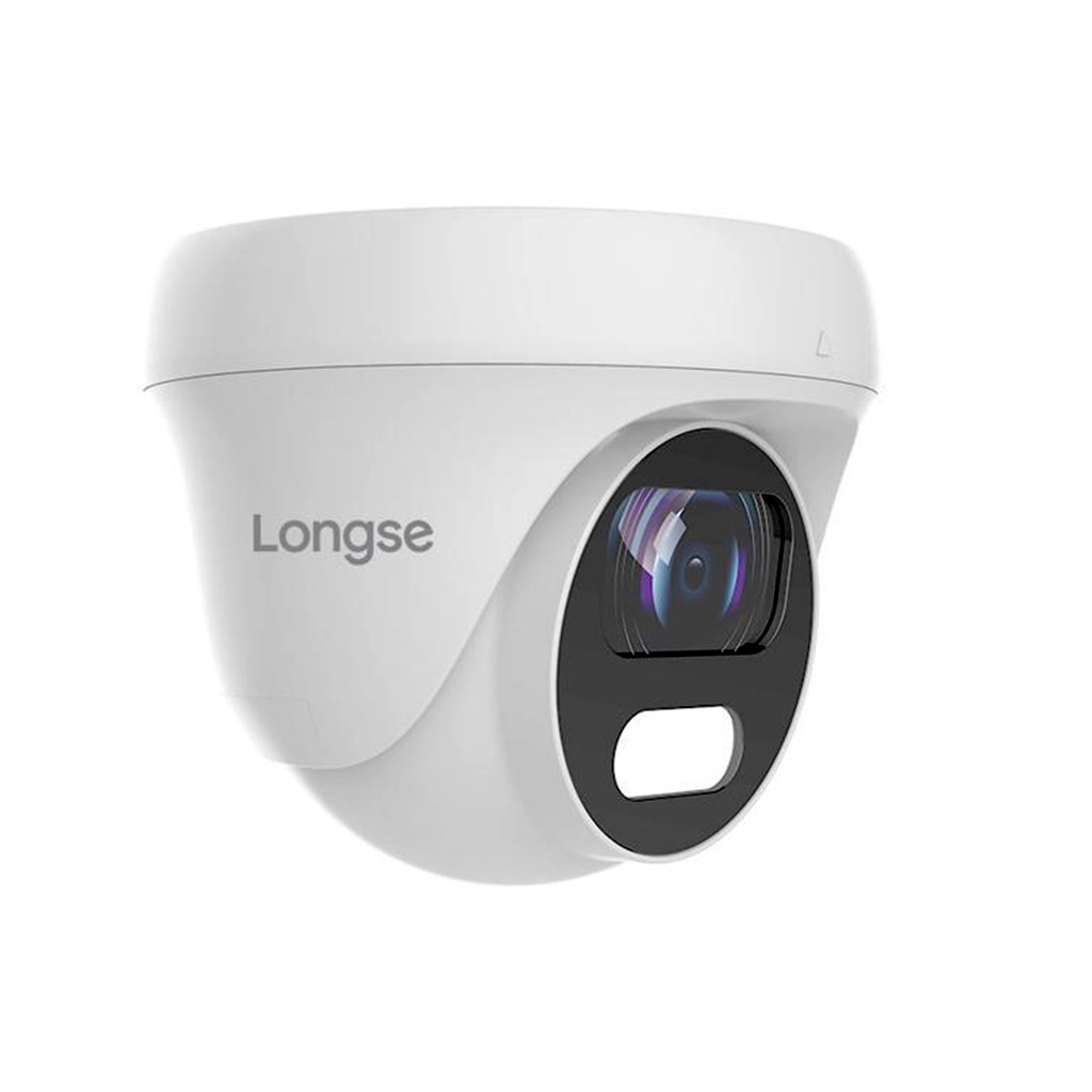 CAMARA TIPO DOMO 4K LITE METALICA CON MICROFONO LUZ BLANCA LONGSE